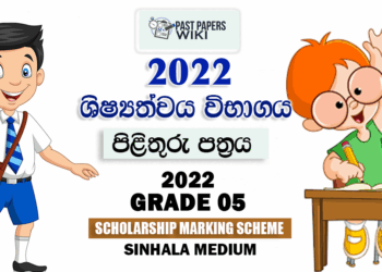Grade 5 Scholarship Paper Marking Scheme 2022