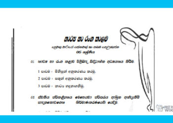 Grade 06 Drama Short Note in Sinhala(2nd Term)