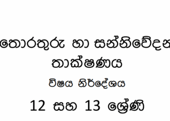 Grade 12 ICT Syllabus in Sinhala medium PDF Download
