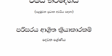 Grade 02 Environment Syllabus in Sinhala medium PDF Download