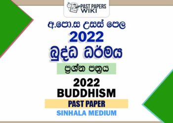 2022 A/L Buddhism Past Paper | Sinhala Medium