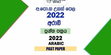 2022 A/L Arabic Past Paper