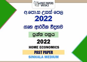 2022 A/L Home Economics Past Paper | Sinhala Medium