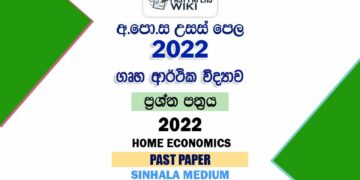 2022 A/L Home Economics Past Paper | Sinhala Medium