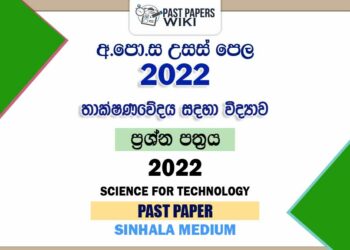 2022 A/L SFT Past Paper | Sinhala Medium