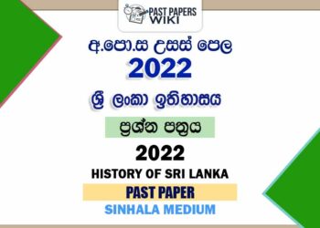 2022 A/L History of Sri Lanka Past Paper | Sinhala Medium