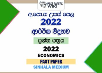 2022 A/L Economics Past Paper | Sinhala Medium