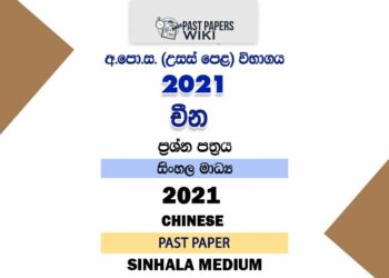 2021 A/L Chinese Past Paper