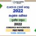 2022 A/L Combined Mathematics Past Paper | Tamil Medium