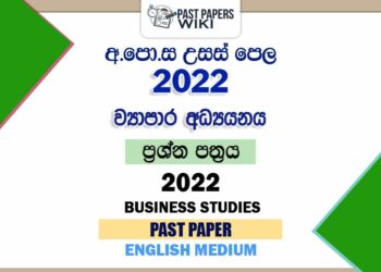 2022 A/L Business Studies Past Paper | English Medium