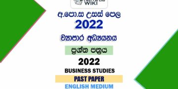 2022 A/L Business Studies Past Paper | English Medium