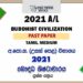 2021 A/L Buddhist Civilization Past Paper | Tamil Medium