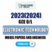 2023(2024) O/L Design And Electronic Technology Model Papers with Answers