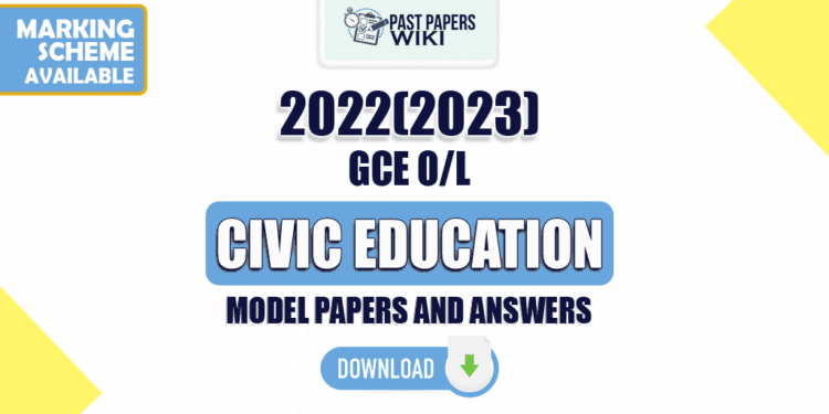 2022(2023) O/L Civic Model Papers with Answers | Tamil Medium