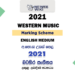 2021 A/L Western Music Marking Scheme English Medium