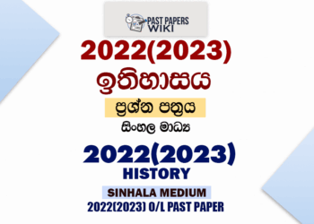 2022(2023) O/L History Past Paper and Answers