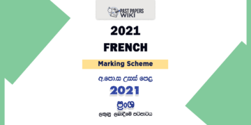 2021 AL French Marking Scheme