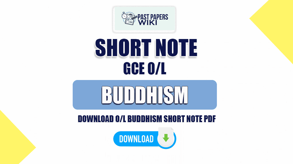 O/L Buddhism Short Note Pdf (Buddhism Keti Satahan)