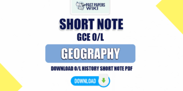 O/L Geography Short Note in Sinhala Medium