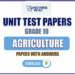 Grade 10 Agriculture Lesson 01 - Unit Test Papers with Answers