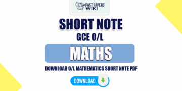 O/L Maths Short Note in Sinhala Medium