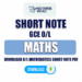 O/L Maths Short Note in Sinhala Medium