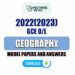 2022(2023) O/L Geography Model Papers with Answers | English Medium