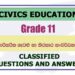 Parsarika Getalu Ha Thirasara Sanwardhanaya | Grade 11 Civics Education O/L Questions and Answers