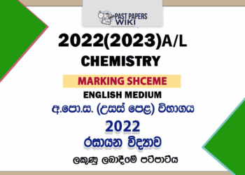 2022(2023) A/L Chemistry Marking Scheme | English Medium
