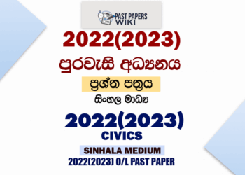 2022(2023) O/L Civics Past Paper and Answers