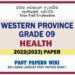 2022(2023) Western Province Grade 09 Health 3rd Term Test Paper