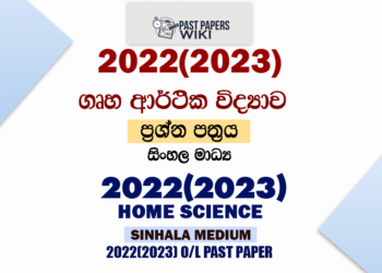 2022(2023) O/L Home Economics Past Paper and Answers