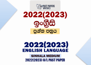 2022(2023) O/L English Past Paper and Answers