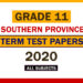 2020 Southern Province Grade 11 1st Term Test Papers