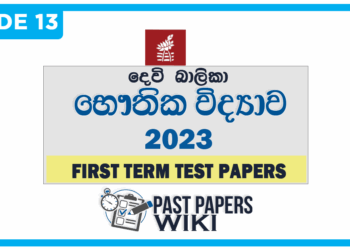Devi Balika Vidyalaya Physics 1st Term Test paper 2023 - Grade 13