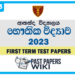 Ananda College Physics 1st Term Test paper 2023 - Grade 13