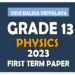 Devi Balika Vidyalaya Physics 1st Term Test paper 2023 - Grade 13