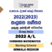 2022(2023) A/L Combined Mathematics Marking Scheme | Sinhala Medium