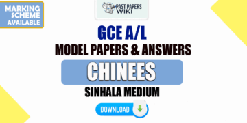 2023 A/L Chinees Model Papers with Answers