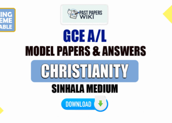 2023 A/L Christianity Model Papers with Answers
