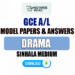 2023 A/L Drama Model Papers with Answers