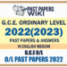 O/L 2022(2023) Past Papers with Answers - English Medium