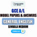2023 A/L General English Model Papers with Answers