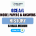 2023 A/L History Model Papers with Answers