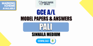 2023 A/L Pali Model Papers with Answers