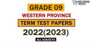 2022 (2023) Western Province Grade 09 3rd Term Test Papers