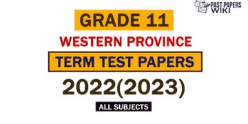 2022 (2023) Western Province Grade 11 3rd Term Test Papers