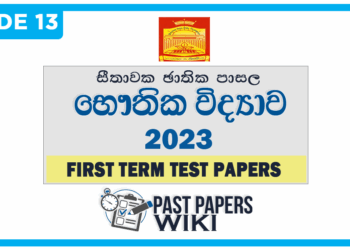 Seethawaka National College Physics 1st Term Test paper 2023 - Grade 13