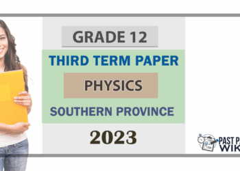 Southern Province Physics 3rd Term Test paper 2023 - Grade 12
