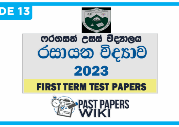 Ferguson High School Chemistry 1st Term Test paper 2023 - Grade 13